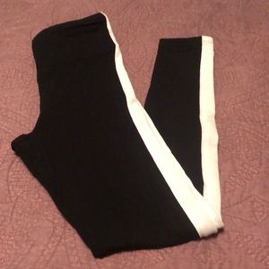 Express black and white leggings